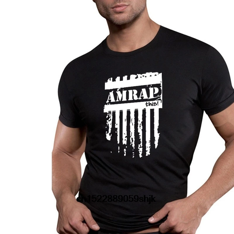 Мода модные Amrap этот Crossfit Повседневное круглым вырезом короткий рукав тонкий 2017