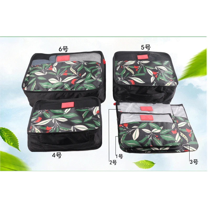 Чехол для чемодана 6 шт. с цветочным узором | Дом и сад