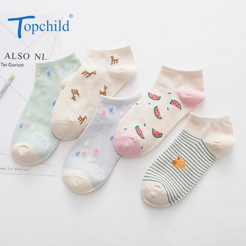 Topchild Носки кружева Прекрасный животных фрукты зимние толстые теплые носки