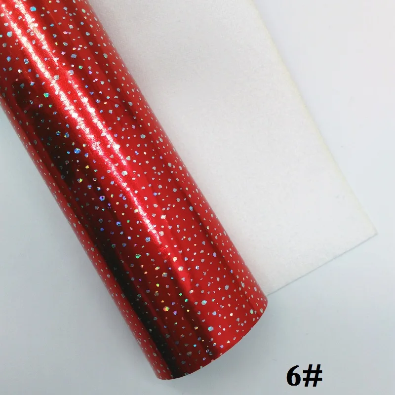 Glitterwishcome 21X29 см A4 размер винил для бантов Радужное тиснение Алмазная кожа Fabirc искусственная кожа листы для бантов, GM300A - Цвет: 6