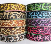 15mm leopard printed grosgrain ribbon rope50yds diy jewelry hairbow wedding decoration accessories gift packing ribbon cords