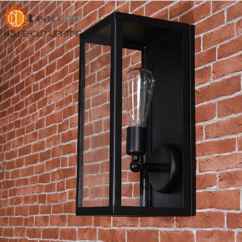 

Lighting Fashion Balcony Loft Black Vintage Lamps Wall Lamp Vintage Black Iron Wall Lamp Free Shipping(AO-20)