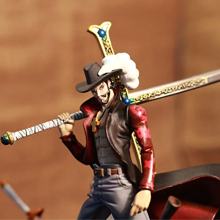 Аниме одна фигурка 15 см Dracule Mihawk Luffy Scultures большая версия модели ПВХ Vol.2