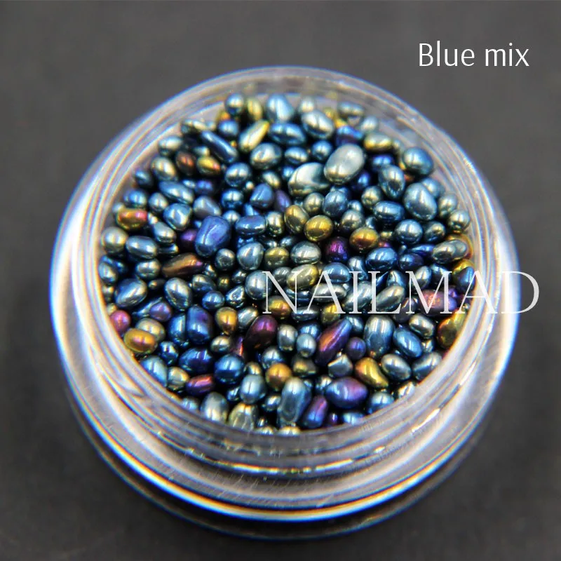 Blue Mix 5 г/кор. NailMAD Хамелеон мини камни для украшения ногтей Необычные Бусины Советы 3D маникюр Дизайн ногтей украшения - Цвет: Blue Mix