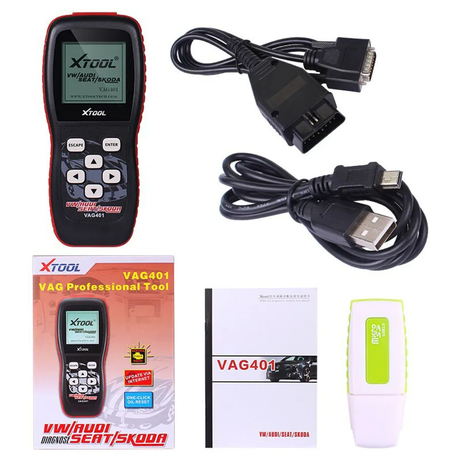 Профессиональный диагностический инструмент Xtool VAG401 не нужно подключаться к