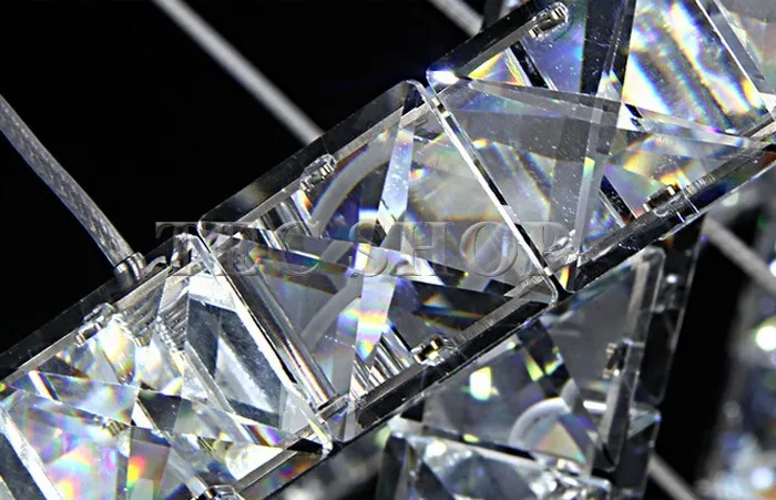 JH Бесплатная современный минималистский три Кольца LED K9 Хрустальная люстра