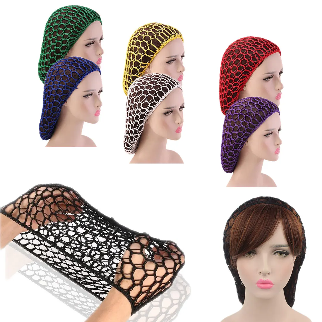 Повязки для волос повязки накидки из вискозы сетчатые аксессуары сна женские |