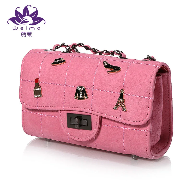 Сен Девушки Дамы сумки На Ремне Сумки Посыльного Металлическая Цепь Случайных