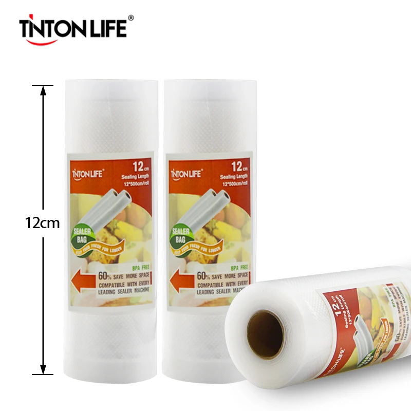 TINTON LIFE 12*500см вакуумный пакет для хранения вещей и продуктов съедобной степени1 рулон