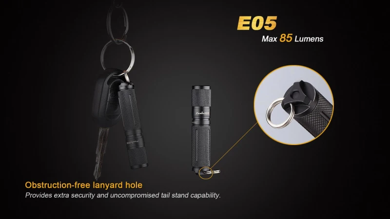 Fenix E05 издание мини EDC Ключ фонарик на цепочке Cree XP-E2 светодиодный брелок фонарик с батареей AAA