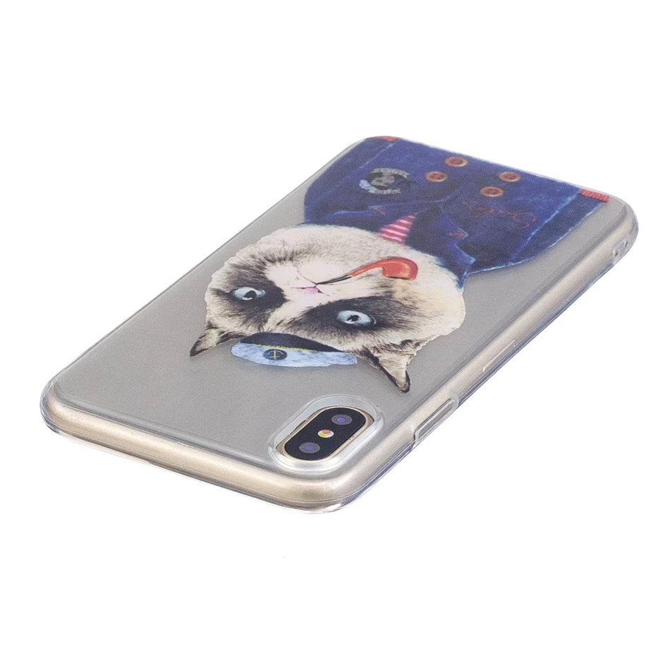 Уникальный чехол для iphone 6s 6 7 8 Plus Силиконовый Мультфильм пицца Фламинго Кошка