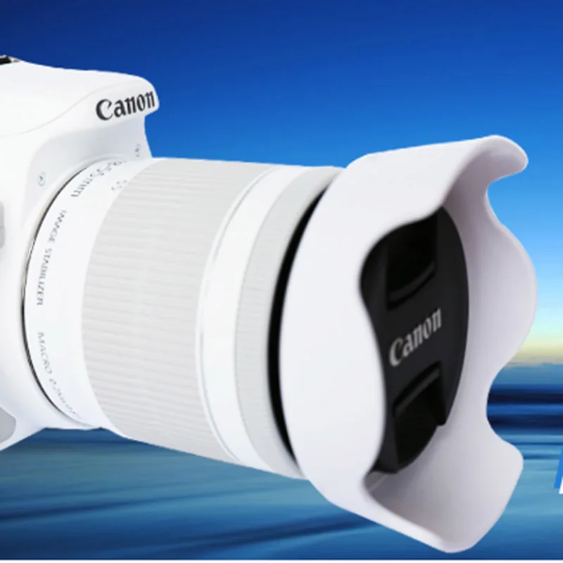 Бленда для объектива камеры White EW 63C EW63C бленда canon 100d 700d 760d EF S 18 55 мм f/3 5 6 IS STM 58 мм|hood