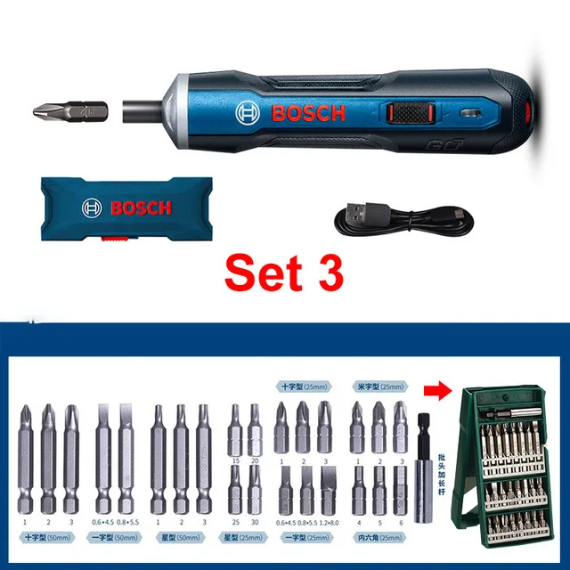 Set 3 Аксессуары для электроинструмента, перезаряжаемая отвертка для Bosch Go 3,6 В, умная Беспроводная отвертка, Мини литиевая батарея, высокое качество продукции - Цвет: Set 3