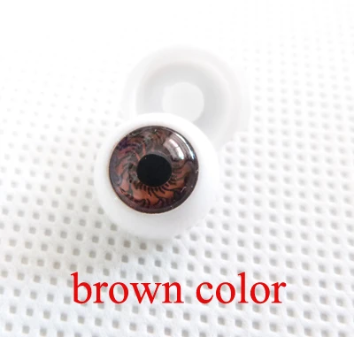 brown color 40 шт./лот, 12 мм, плоская задняя часть, игрушечные глаза, BJD, глаза куклы, животные, акриловые игрушки, глаза, бусины, розовый/желтый/синий/коричневый/серый цвет на выбор - Цвет: brown color