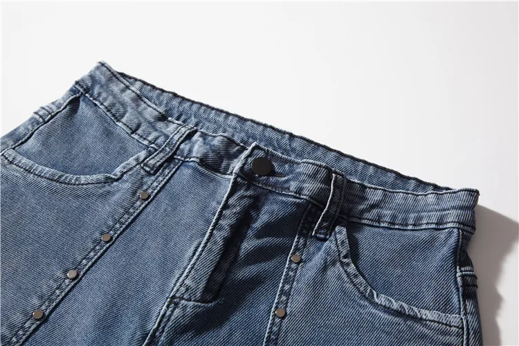 Большие размеры хлопковые джинсы Европейский оригинальный дизайн Женские