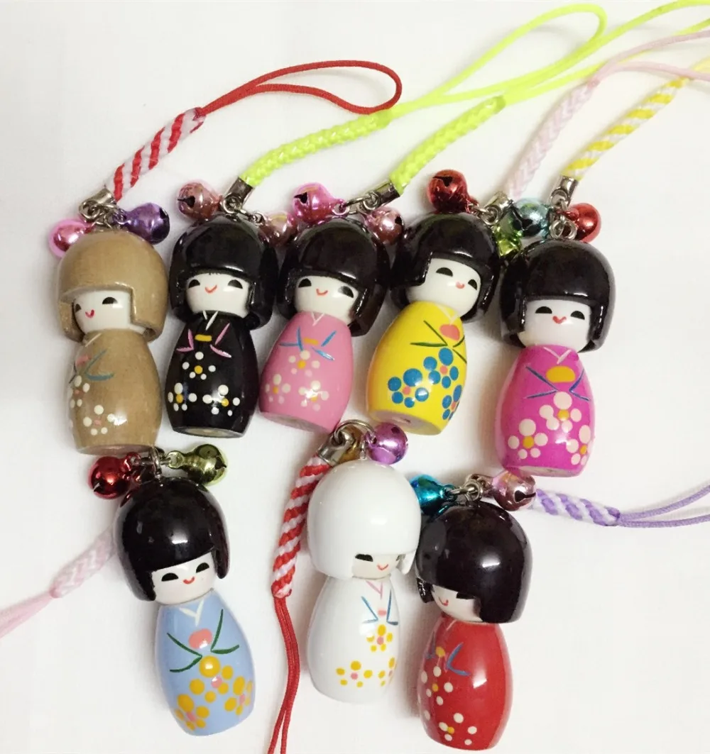 Оптовая продажа 10 шт японский Восточный Kokeshi Сумочка куклы Шарм|handbag charms|charm handbagh