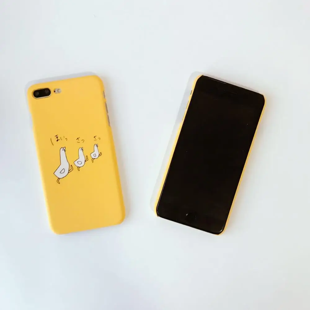 Новый желтый утенок шаблон для Iphone 66S 6P 78 78plus x Милый Анти-осенний чехол телефона |
