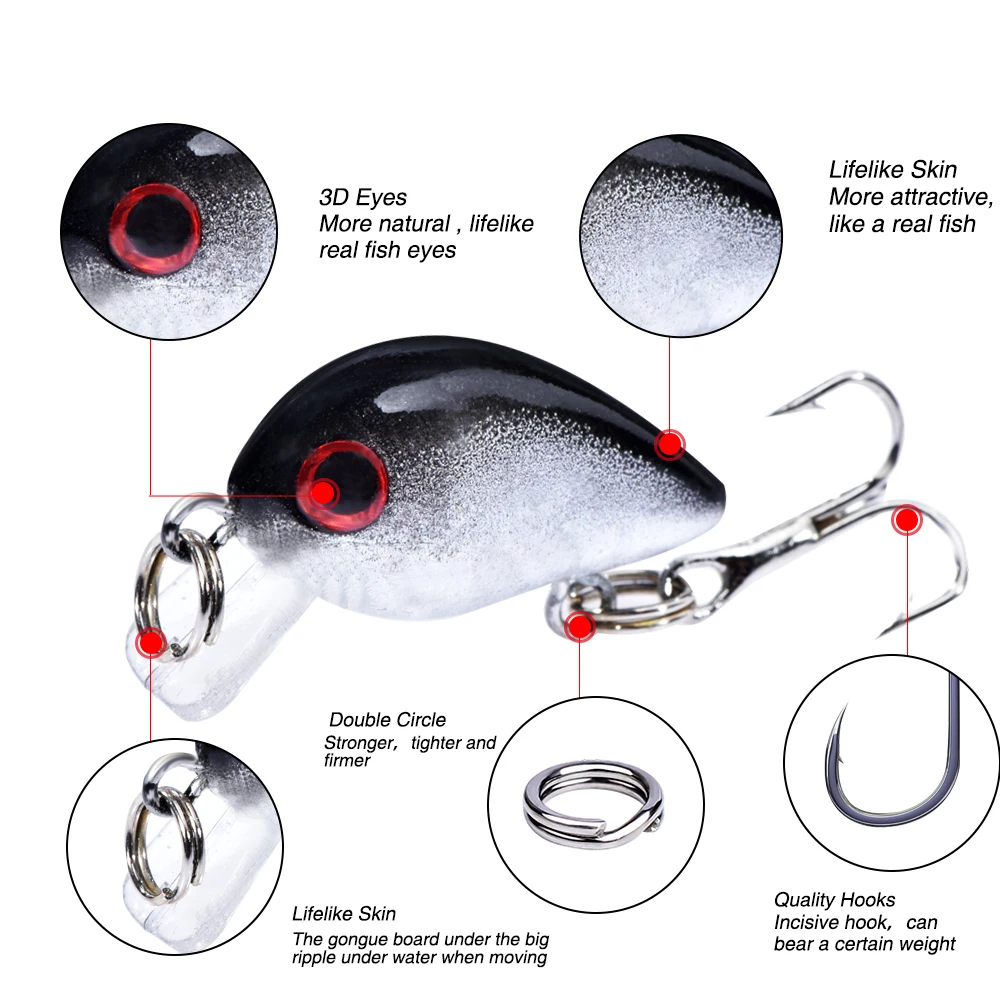 Peche мини-приманка рыболовные приманки Crankbaits воблеры для Карп рыбалки на