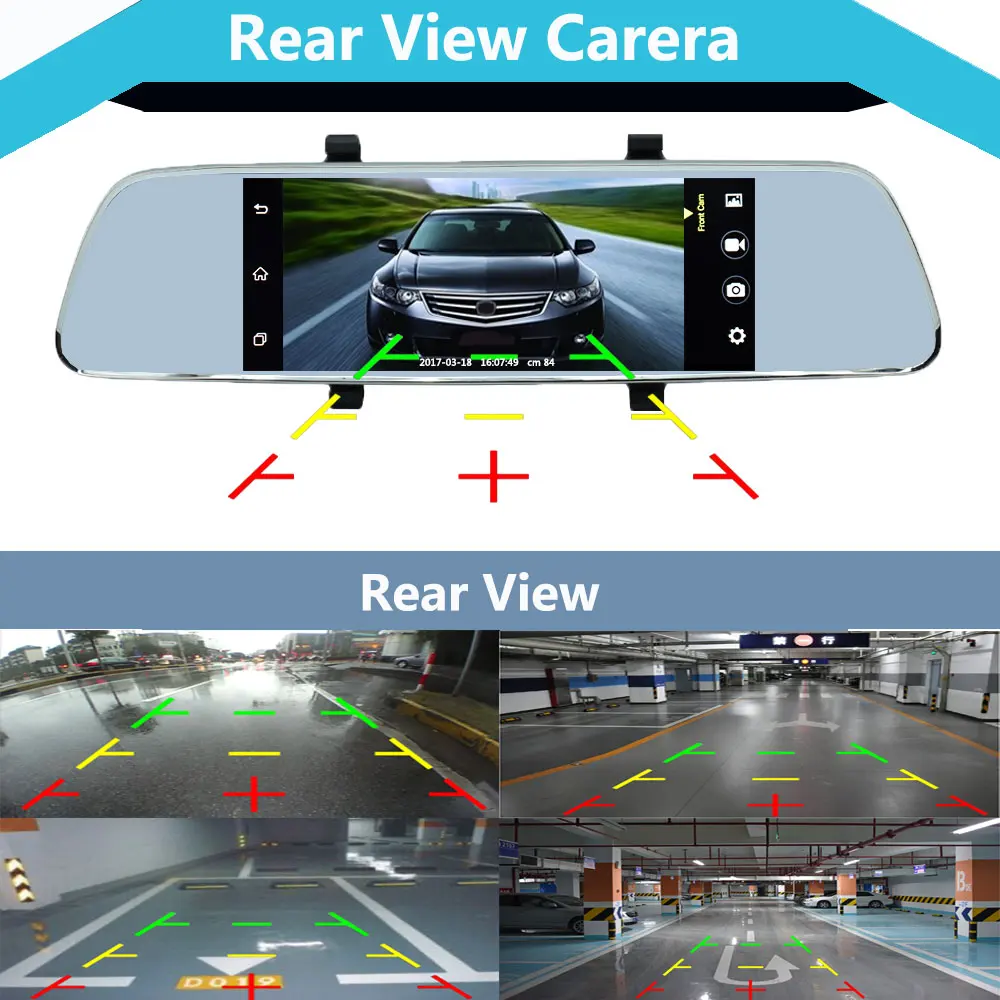 7 дюймов автомобиля GPS навигатор Android 5.0 с видеорегистратор Зеркало Bluetooth