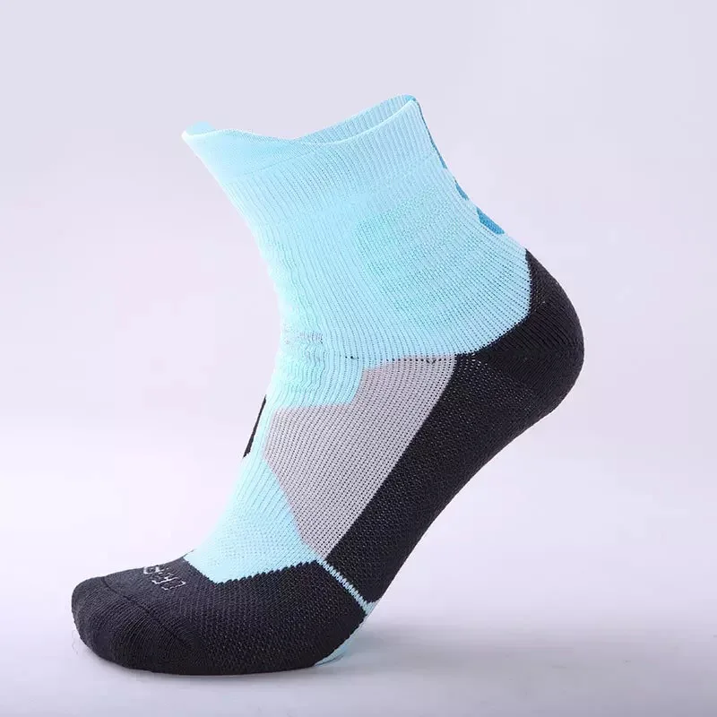 Light Blue Высококачественные повседневные мужские носки в деловом стиле для мужчин, хлопковые фирменные носки для осени и зимы, черные и белые носки, носки James Curry Kobe Durant - Цвет: Light Blue