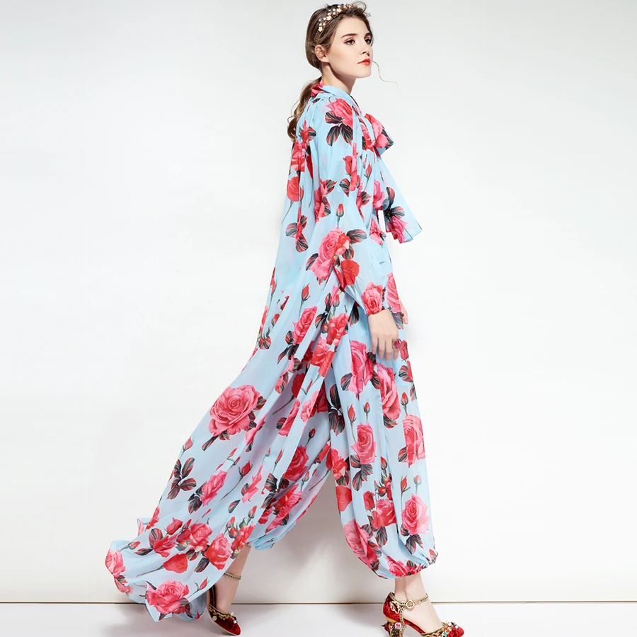 Новая Мода Boho Женский комплект из 2 предметов 2018 весна лето розовый принт X