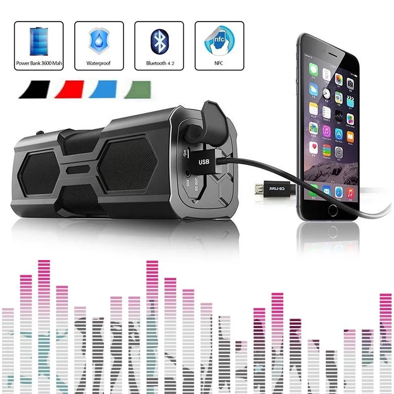 Уличная популярная Беспроводная колонка Bluetooth 4.2 водонепроницаемая бас стерео