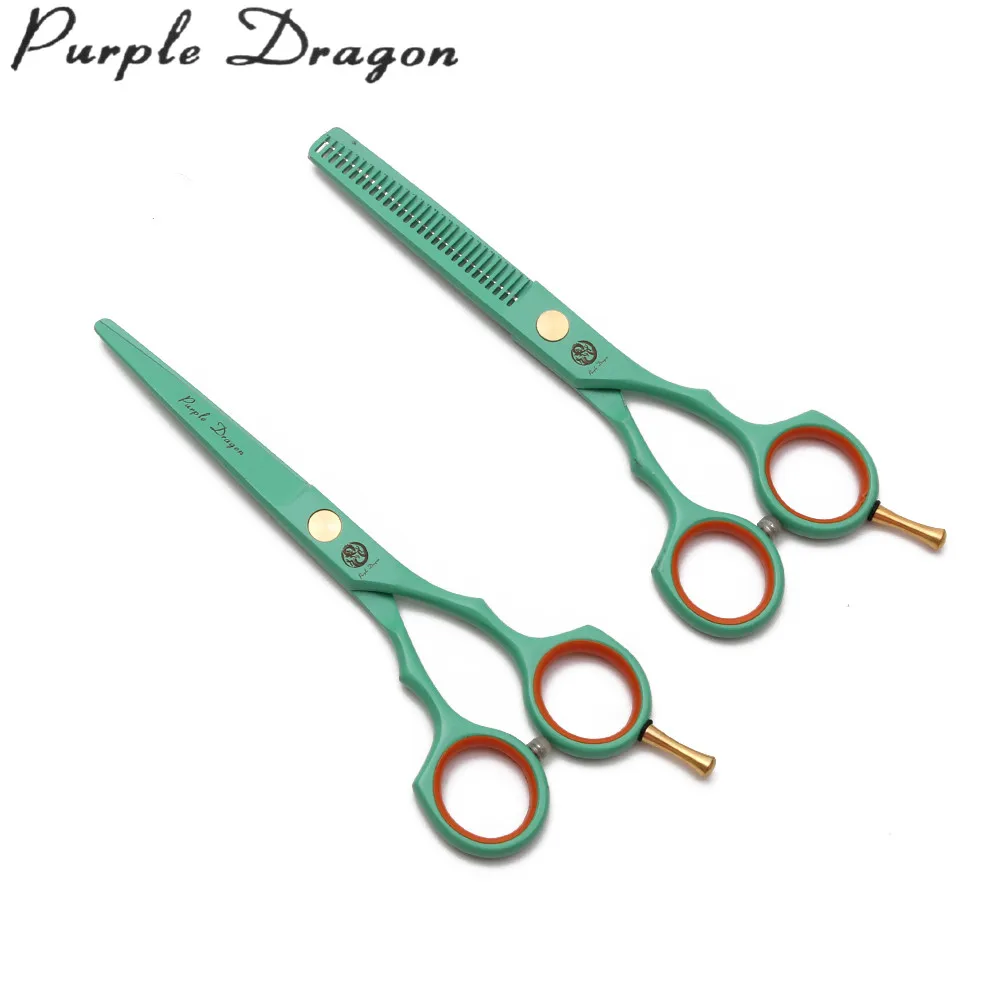 

5.5In. Z1104 Purple Dragon Green Hairdresser's Scissors Cutting Scissors Thinning Shears Professional Hair Scissors Barber Makas