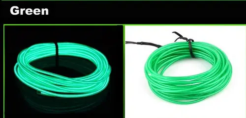 10 шт./лот 5 м неоновый свет EL провода баллон светодиодной лампы стробоскопа Гибкая