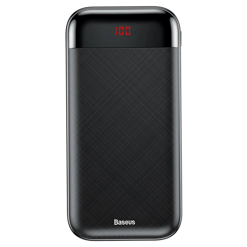 Black Baseus 20000 мАч Внешний аккумулятор для iPhone 11 Pro Max Xiao mi 20000 мАч портативное зарядное устройство Внешний аккумулятор USB C PD быстрая Внешняя батарея - Цвет: Black