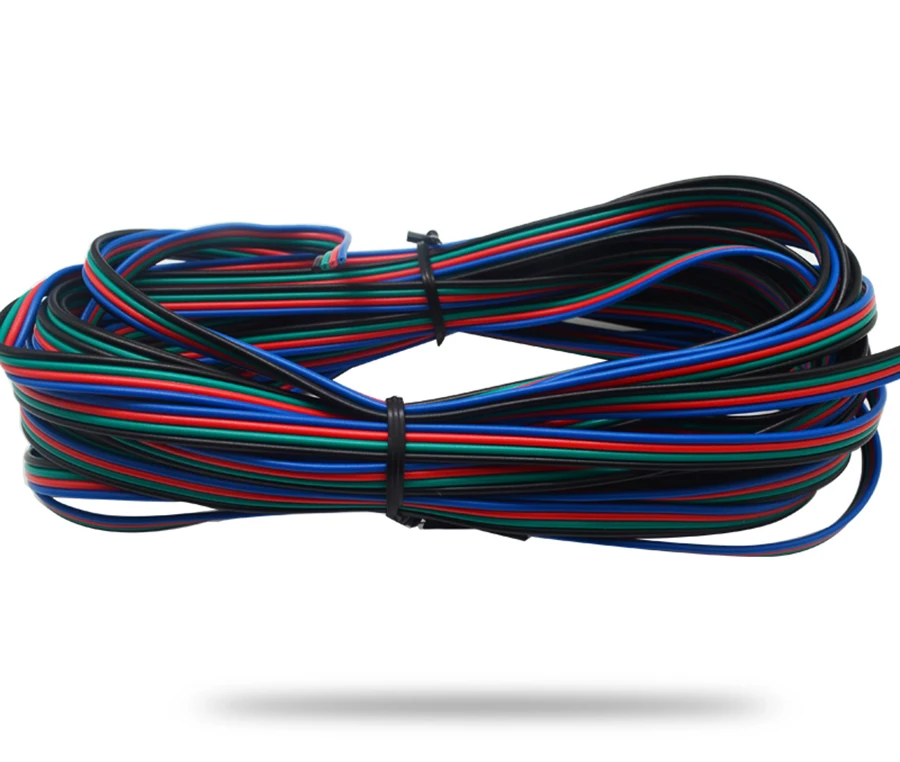 1 м 10 м 4PIN RGB LED Кабельный разъем Провода Электрический кабель удлинитель для RGB 3528 5050 5630 Светодиодные ленты аксессуары к осветительным приборам