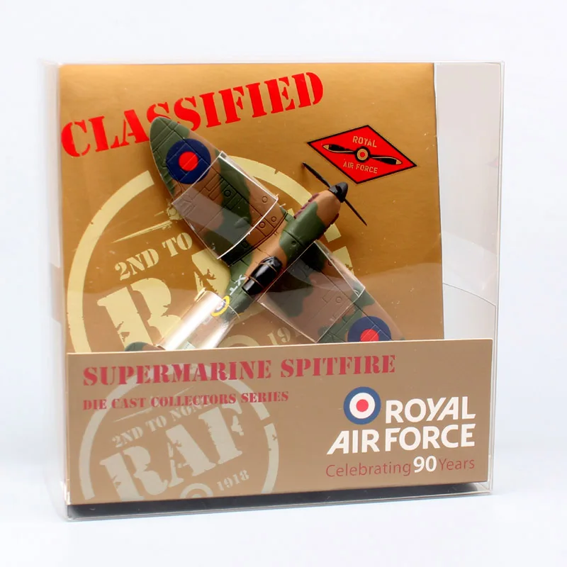 Childs 8 см маленький классический корги Второй мировой войны RAF супермарин Spitfire истребитель литье под давлением автомобиль самолет масштаб самолета металлические модели Миниатюрные