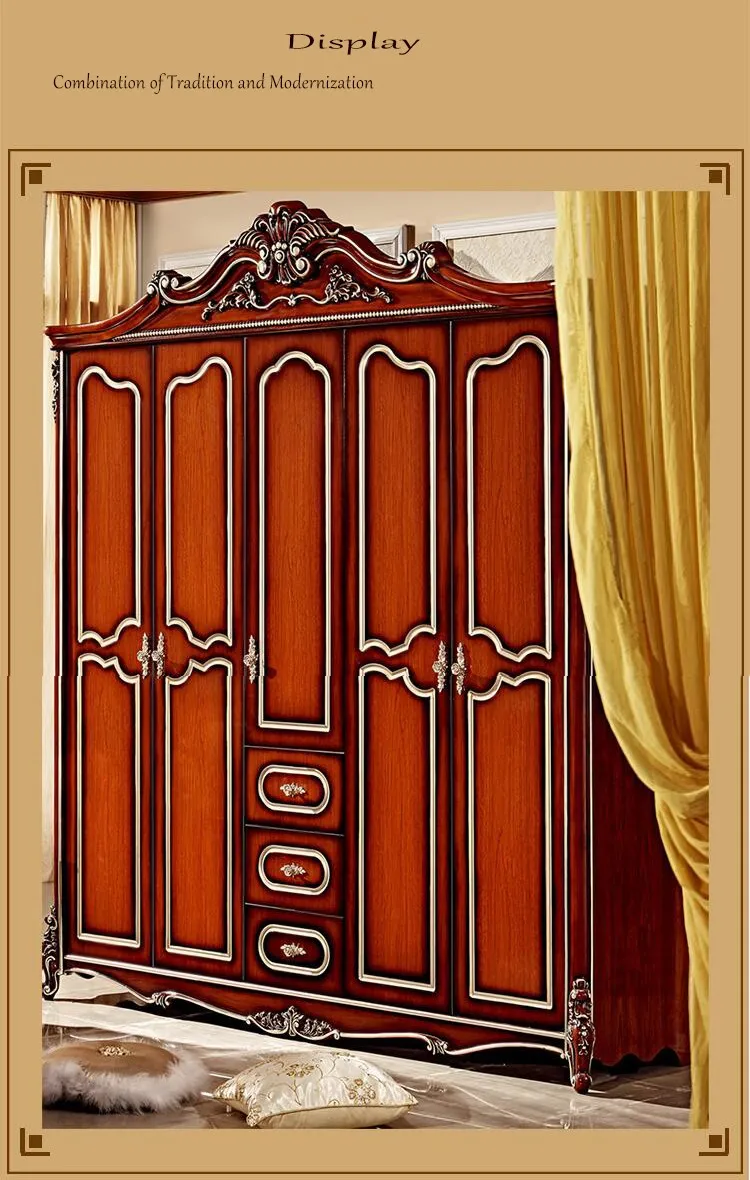 Пять дверей шкаф антикварный Европейский весь шкаф французский сельский мебель шкаф pfy5001
