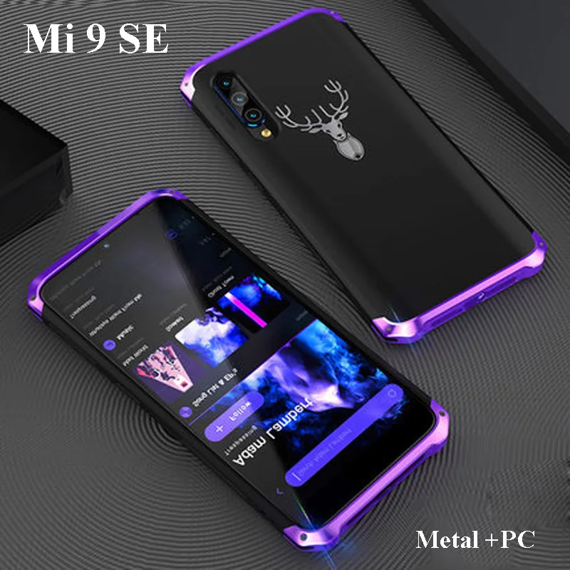 Чехлы для Xiaomi Mi 9 SE чехол Capa твердая задняя часть PC металлический бампер деловой