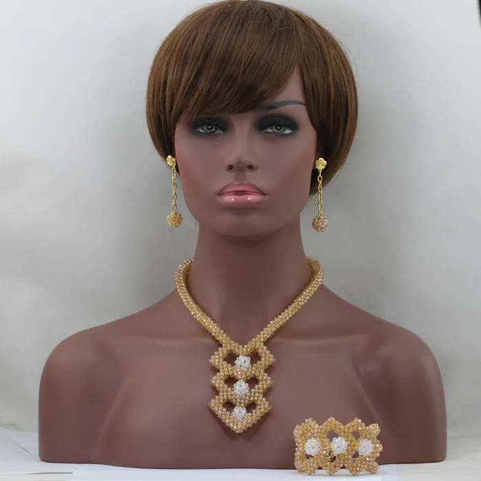 Новинка 2017 милый простой женский золотой кулон ожерелье набор модный индийский