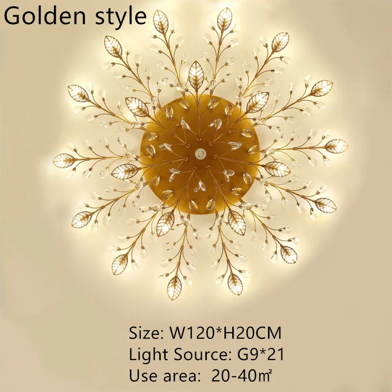 Gold 21 lights Современная кристальная лампа для потолка золотой черный светодиодный кристалл Потолочная люстра светильник для гостиной спальни Кухонные светильники - Цвет корпуса: Gold 21 lights