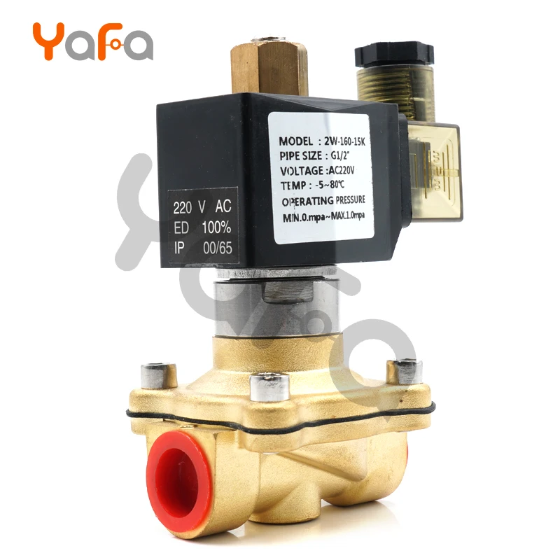Нормально открытый Соленоидный клапан водяной воздушный 220VAC 24VDC EPDM VITON