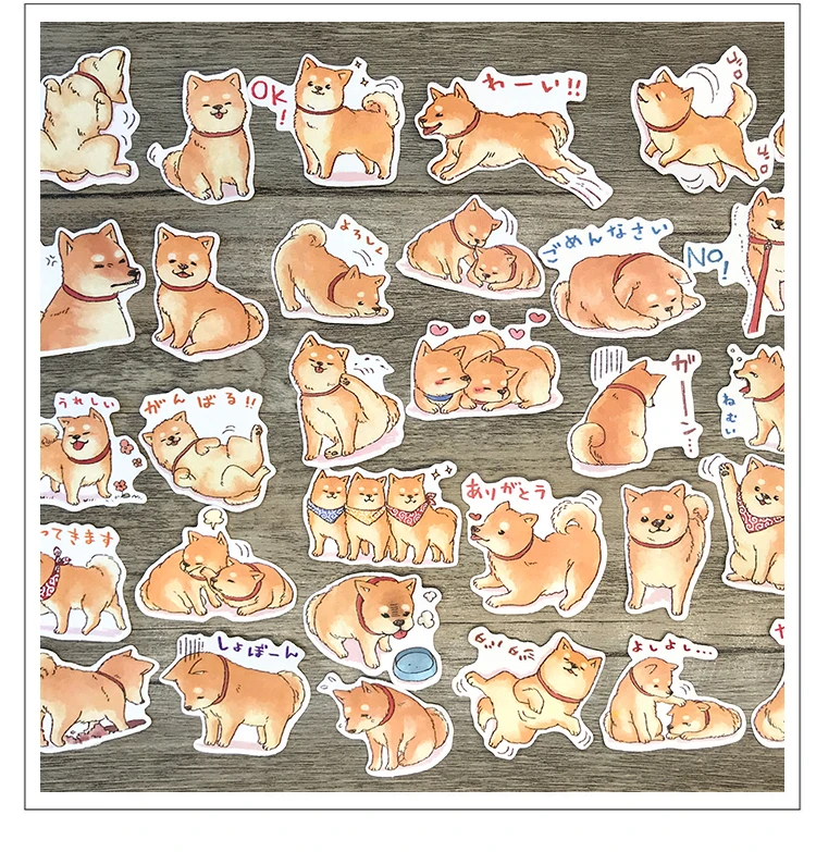 35 шт./упак. с милой собачкой Косплей Shiba Стикеры декоративные Стикеры Скрапбукинг Стикеры телефона дневник самостоятельного изготовления фотоальбомов Стикеры
