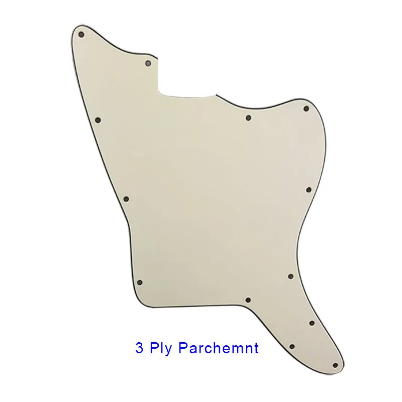 3Ply Parchment Pleroo пользовательские гитарные части-для США Jazzmaster стиль пустой с фиксированным винтом гитара отверстия накладки Замена - Цвет: 3Ply Parchment