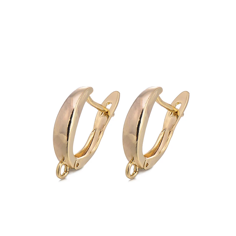 gold Pipitree DIY серьги-кольца фурнитура для изготовления ювелирных изделий Медь CZ Циркон Серебро Золото Цвет Круглые Серьги Крючки застежки аксессуары - Цвет: gold