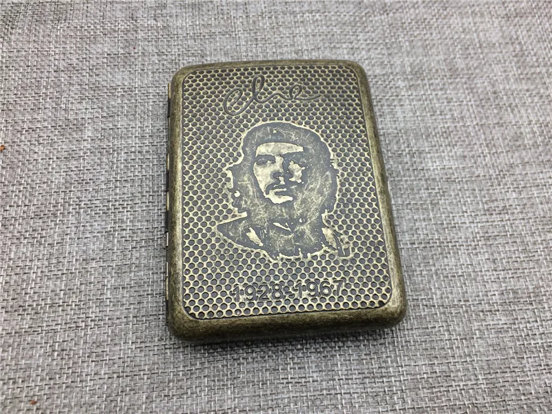 Винтажный стиль MR. K 022 старый цвет Coppers Che Guevara мужской металлический портсигар сигарета коробки для 16 сигарет с подарочной коробкой