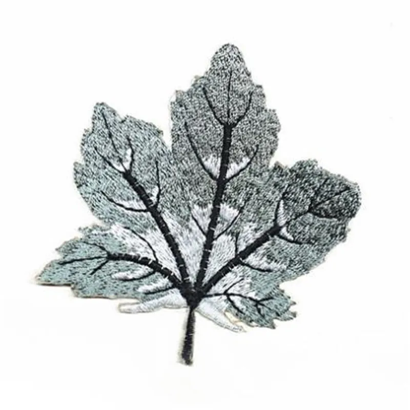 Женская и мужская одежда вышивка 5 шт цветок патч дело с ним 75 мм кленовые листья