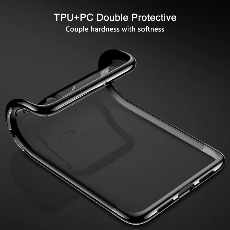 Luxury Case For Xiaomi Redmi Note 6 Pro Silicone Bumper Transparent TPU Silicon Shining Cover |