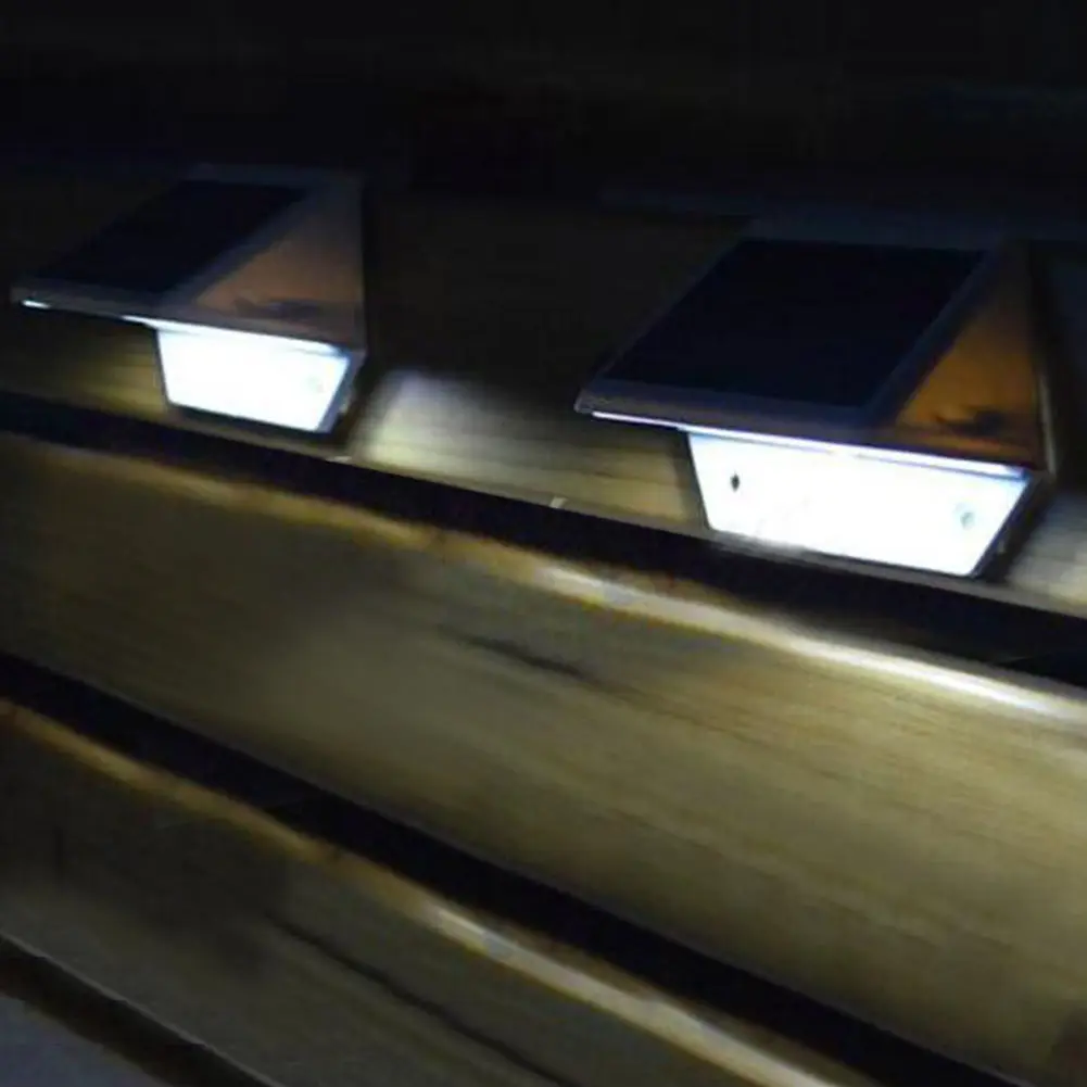 Панель солнечной энергии 4 светодиодных настенных светильника наружная