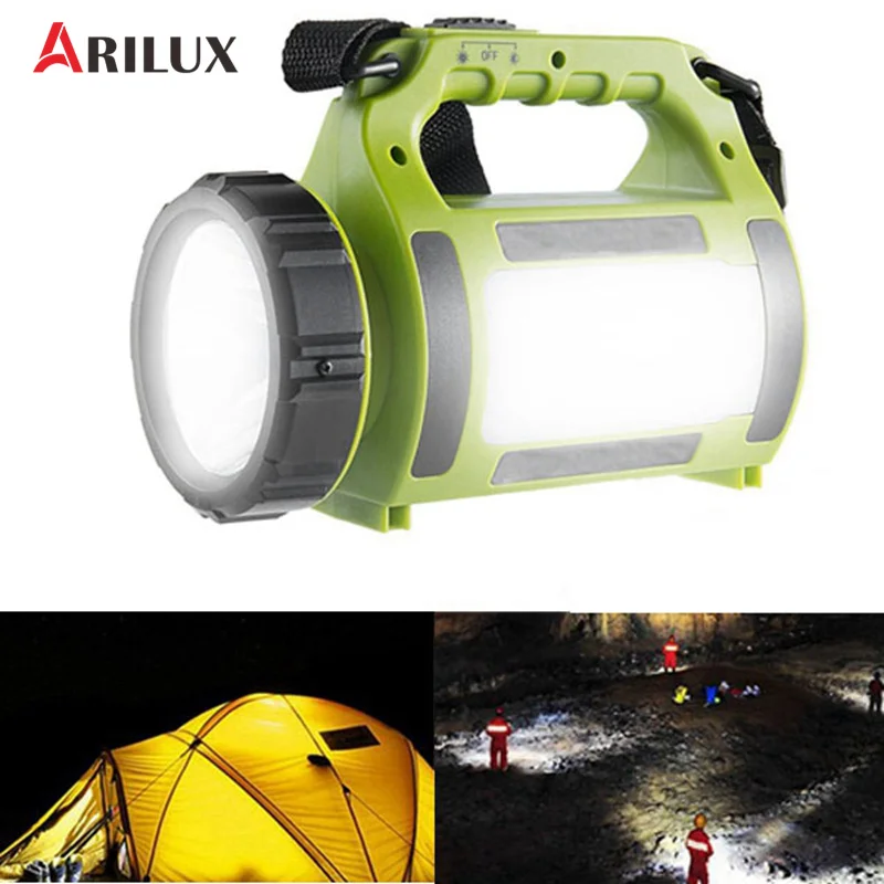 ARILUX 440 люмен портативный Открытый Отдых фонари универсальный LED-вспышка USB с возможностью зарядки с 10400 мАч запасные аккумуляторы для телефонов фонарь кемпинговый фонарь фонарь для кемпинга фонарь кемпинговый