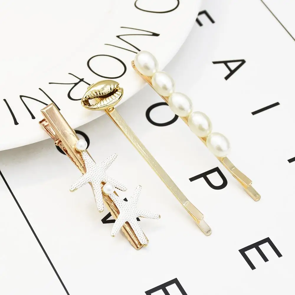 Заколки для волос с искусственным жемчугом женские шпильки из натуральной