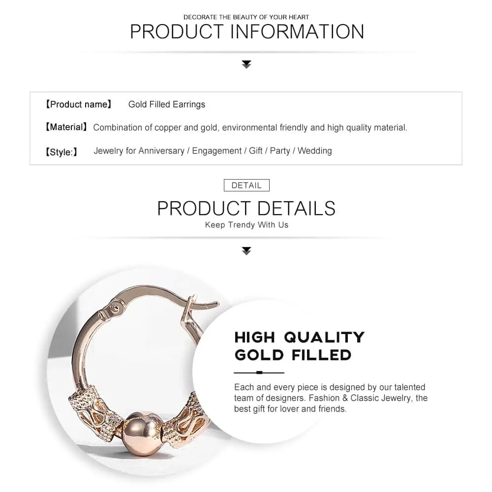 2 мм Серьги кольца для женщин Девушка Круглый Круг однотонный цвет розовое золото