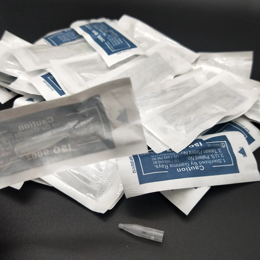 50 шт. 3R NeedleTips прозрачный/черный/белый 3RL колпачки для игл для перманентного макияжа Dragon/мозаика/тату-машина "Мерлин" машина