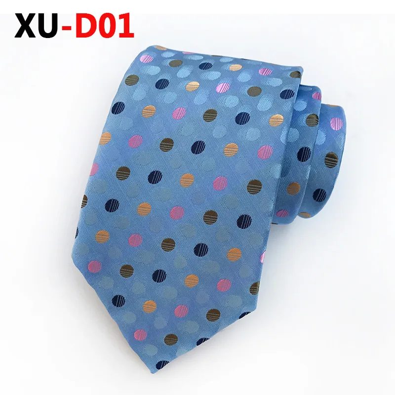 XU-D01 Новые мужские модные галстуки Пейсли классические цветочные полосатые клетчатые жаккардовые галстуки деловые роскошные галстуки для свадебной вечеринки - Цвет: XU-D01