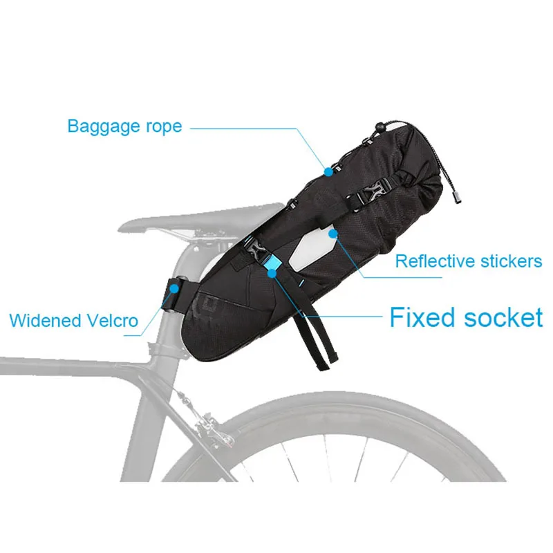 ROSWHEEL атаки 100 Водонепроницаемый седельная сумка для велосипеда MTB велосипеда сумка под седло колеса сумка рюкзак кемпинг Пеший Туризм велосипедов