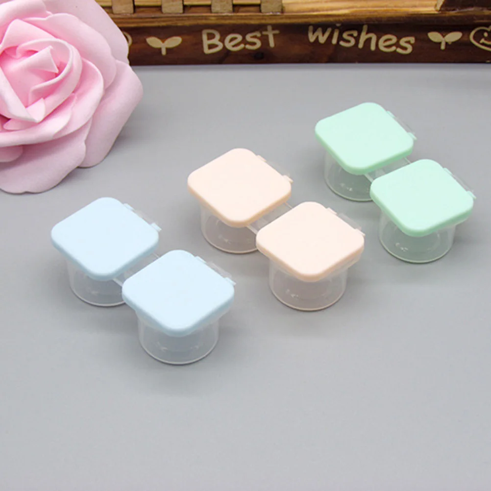 6 шт футляры для контактных линз Простая Компактная держатель Чехол очков